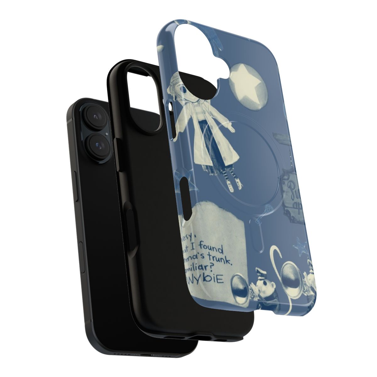 Coraline-inspired magnetic tough phone case with spooky design - Layers