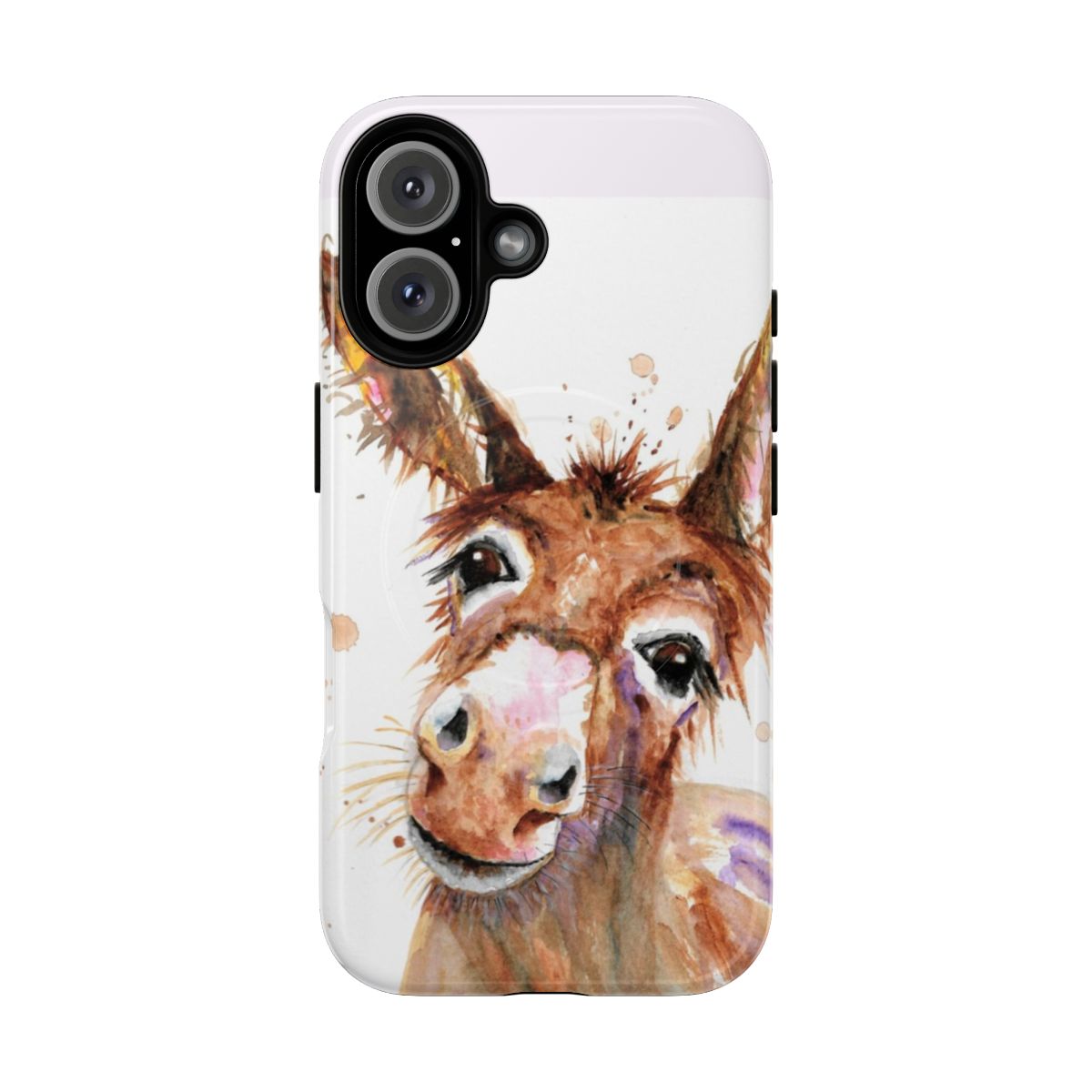 Cute and unique phone case featuring a donkey face illustration