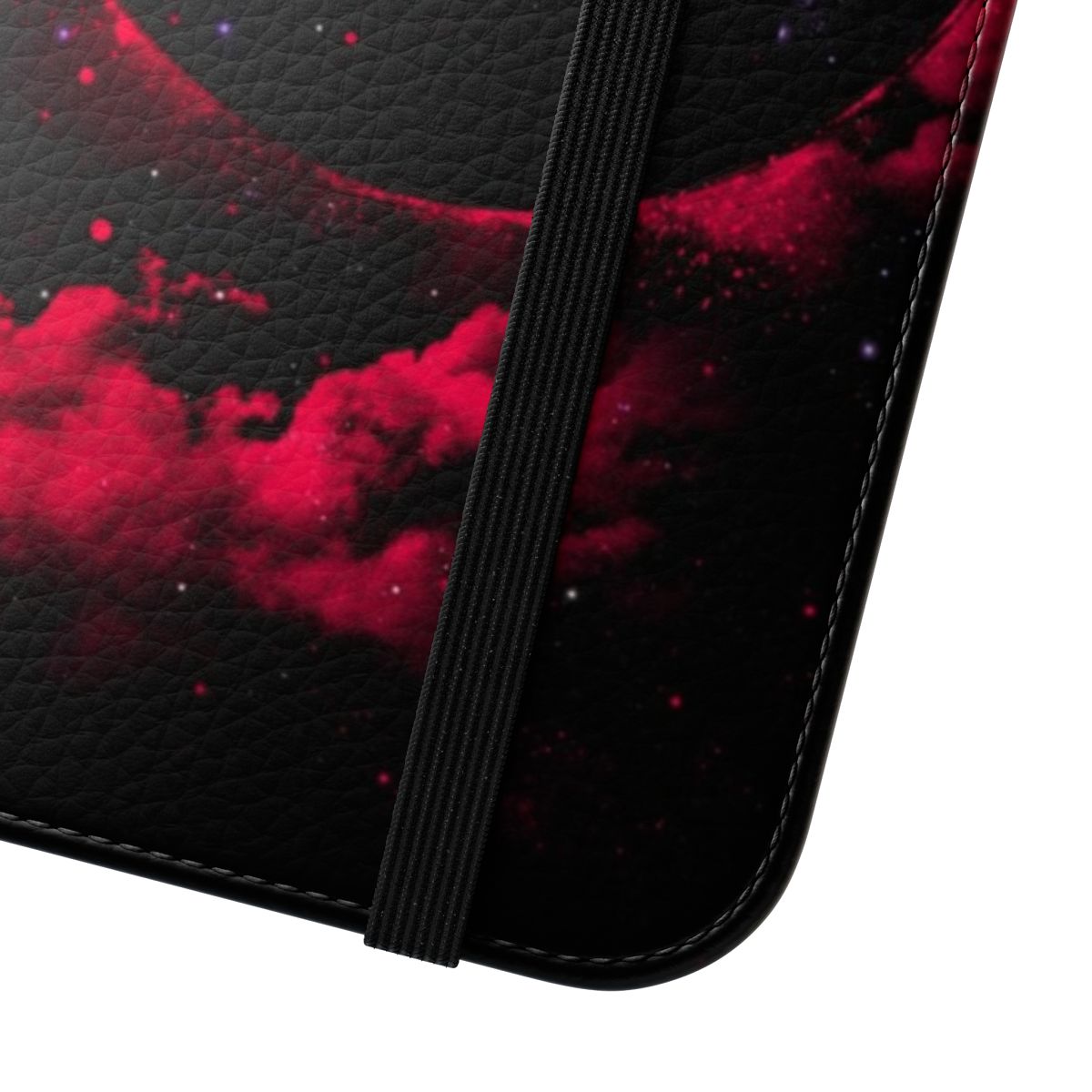 Black hole galaxy phone case with space and celestial design - Close Up