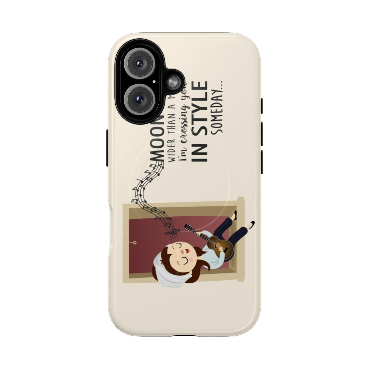 Phone case featuring the lyrics to "Moon River" from the classic film Breakfast at Tiffany's starring Audrey Hepburn