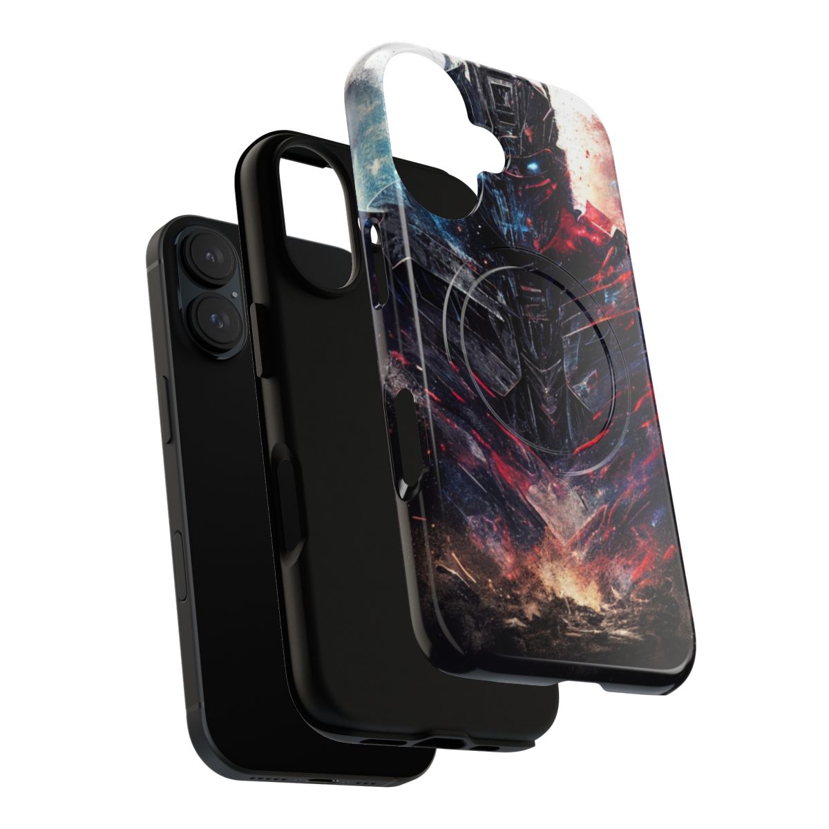 Magnetic tough phone case featuring the iconic Optimus Prime character from the Transformers sci-fi franchise. - Layers