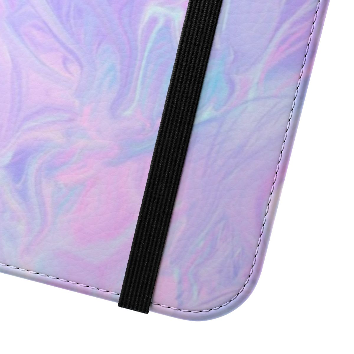 Holographic pastel color print flip cover phone case for mobile devices - Close Up