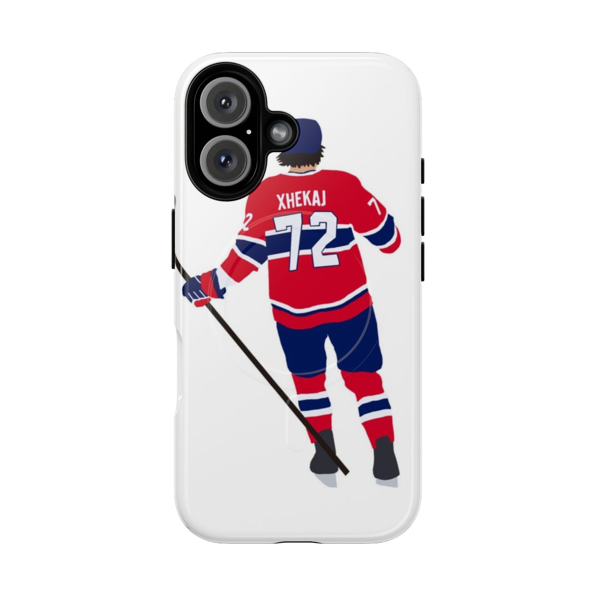 Arber Xhekaj inspired magnetic tough phone cases featuring the Montreal Canadiens logo