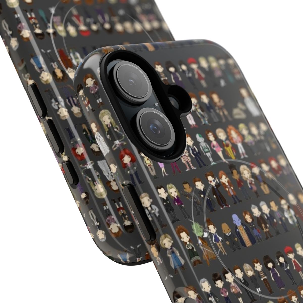 Magnetic protective phone case with doctor who, time travel, and space adventure design - Detail