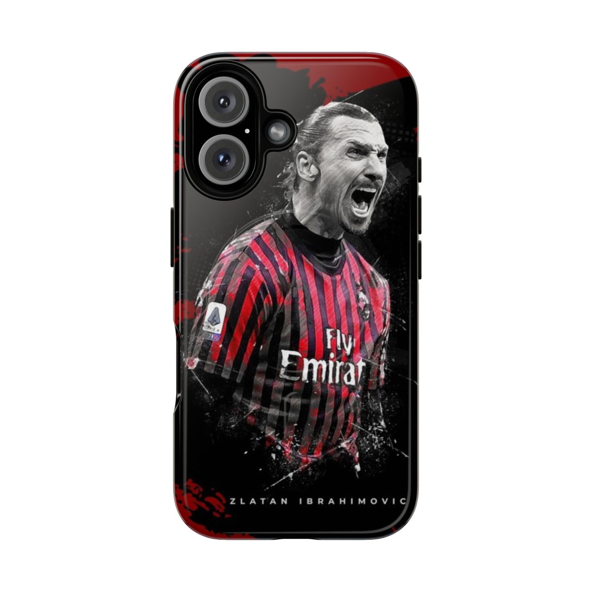 Sleek and durable phone case featuring Zlatan Ibrahimovic, the iconic AC Milan footballer