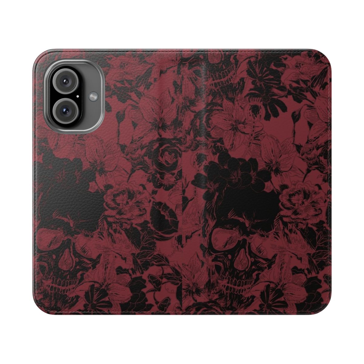 Dark Skulls & Floral Gothic Phone Case for Smartphone