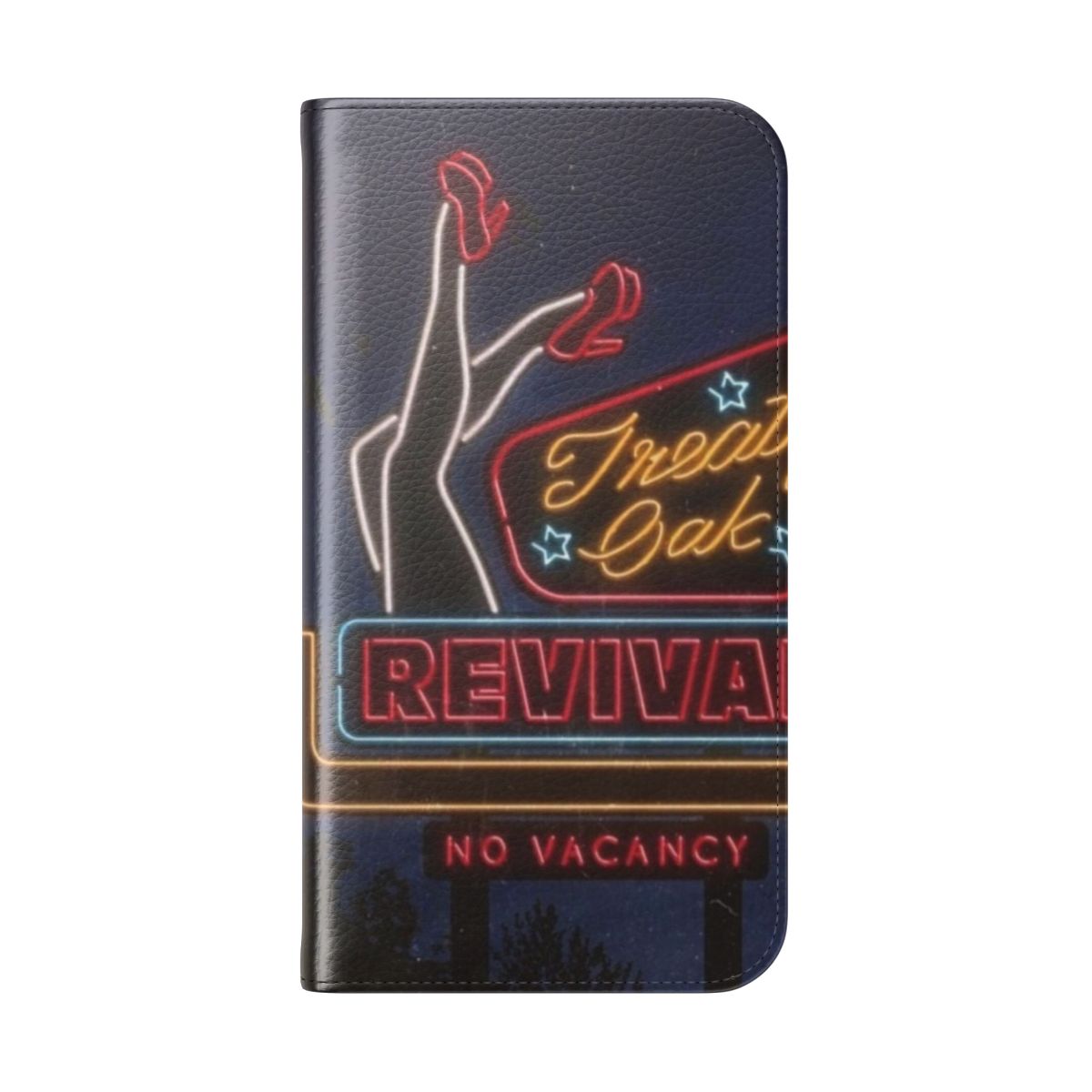 Treaty Oak Revival inspired 'No Vacancy' flip cover phone case - Folded Back