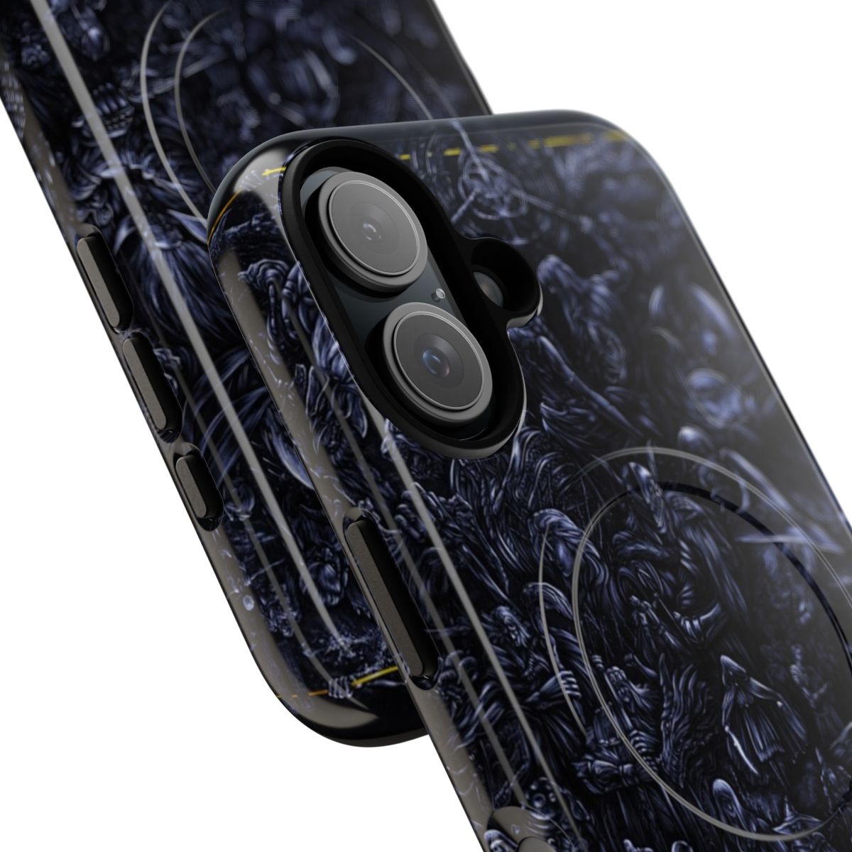 Engraved magnetic tough phone case with Elden Ring-inspired design - Detail