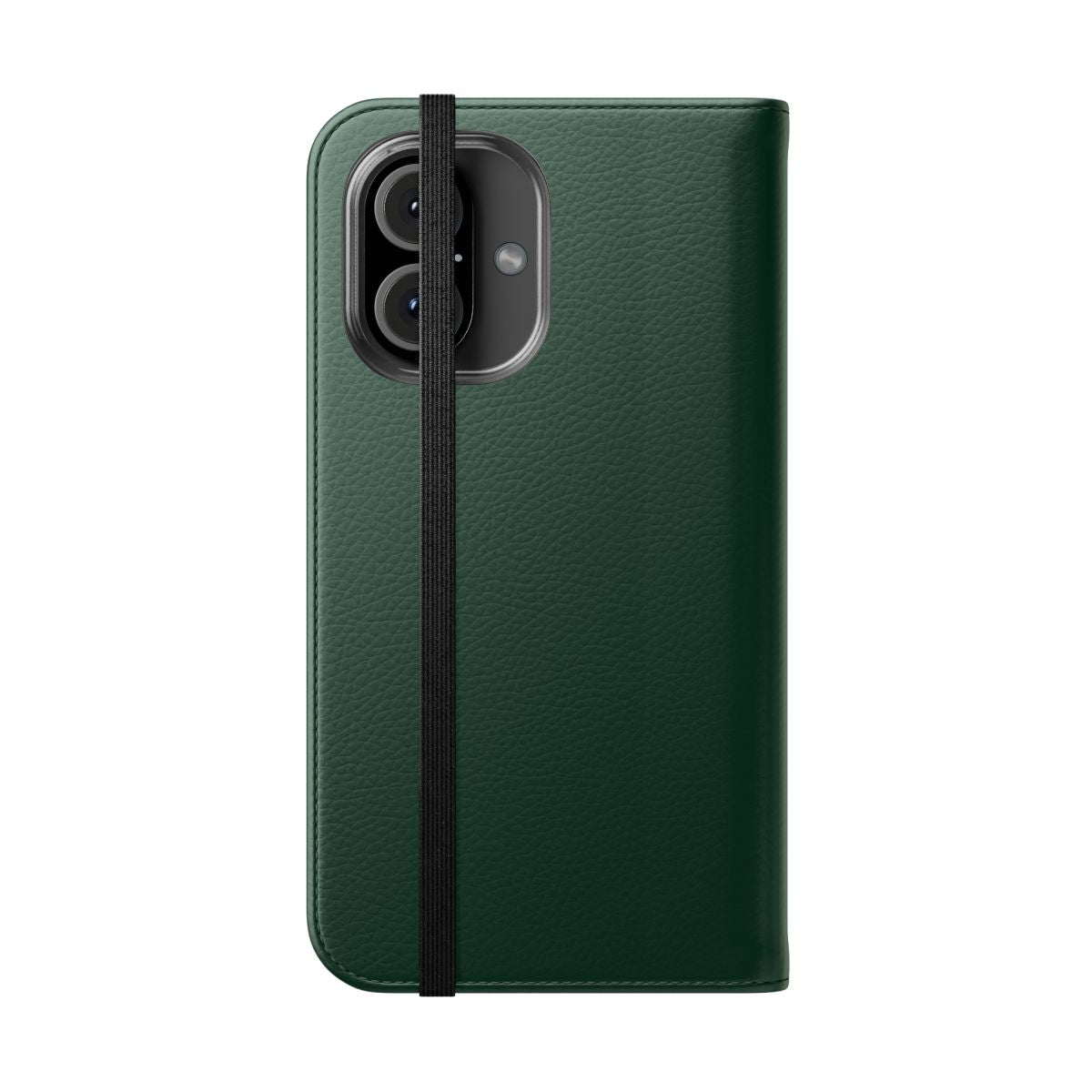 Dark green, minimalist phone case - Folded Front