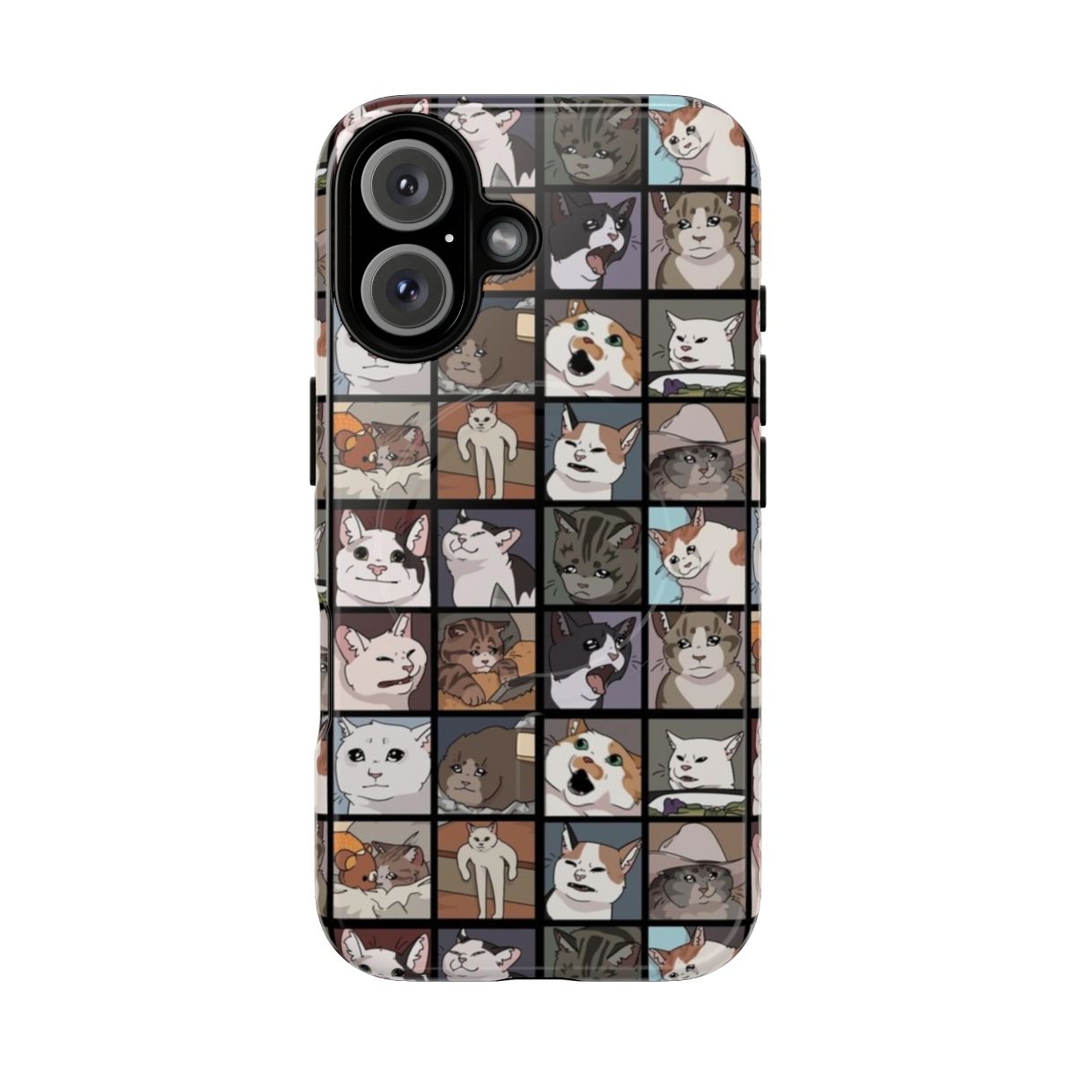 Magnetic Tough Phone Case with Cute and Funny Cats