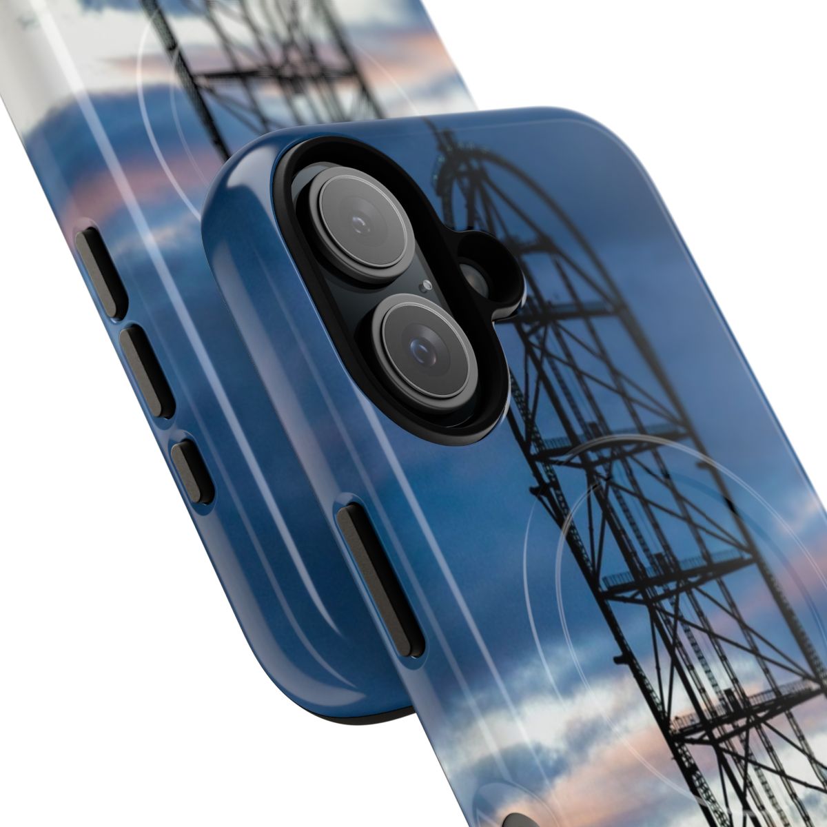 Durable magnetic phone case featuring a rollercoaster design - Detail