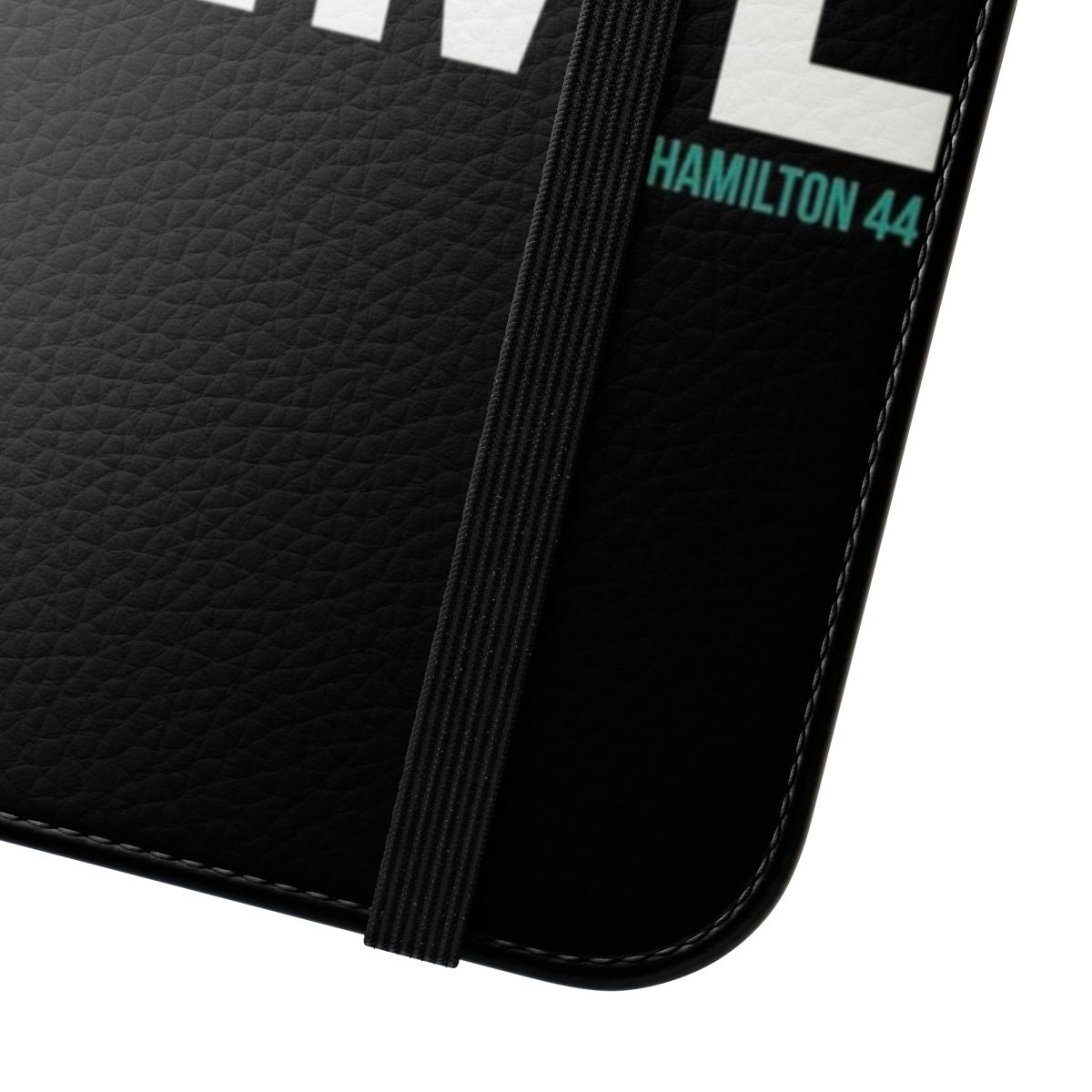 Sleek Formula 1 inspired flip cover phone case featuring a bold design - Close Up