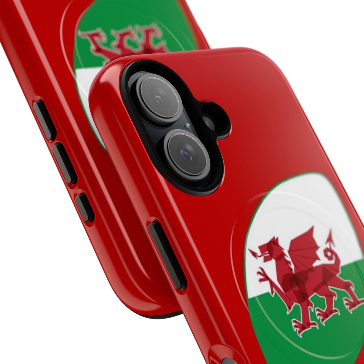 Wales rugby phone case with iconic red dragon design - Detail