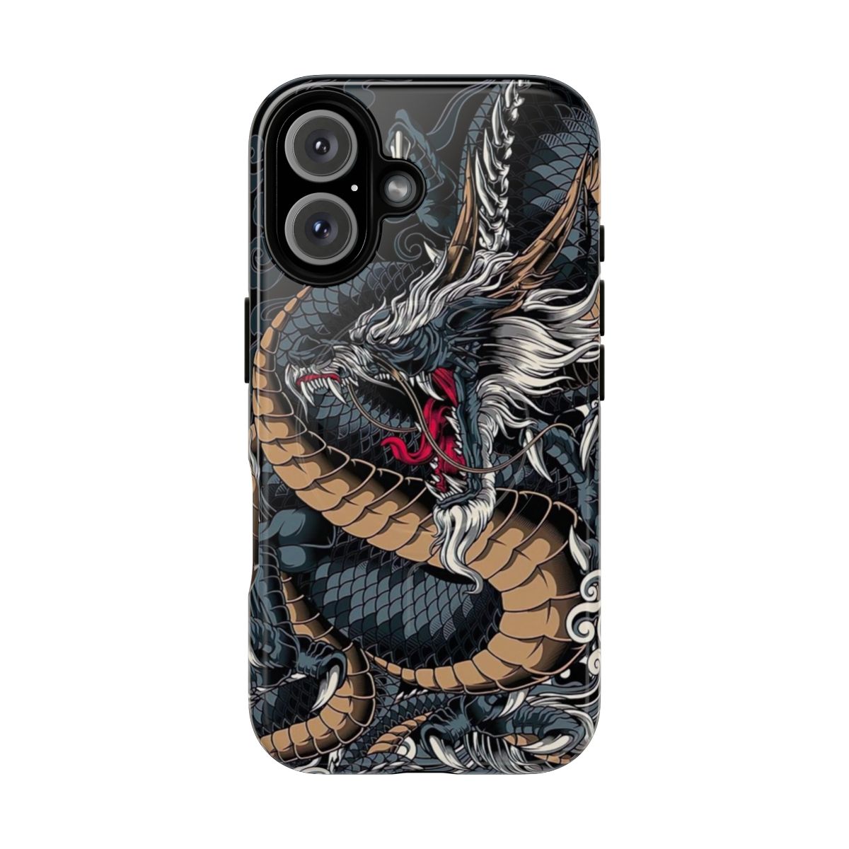 Anime-inspired dragon-themed magnetic tough phone cases