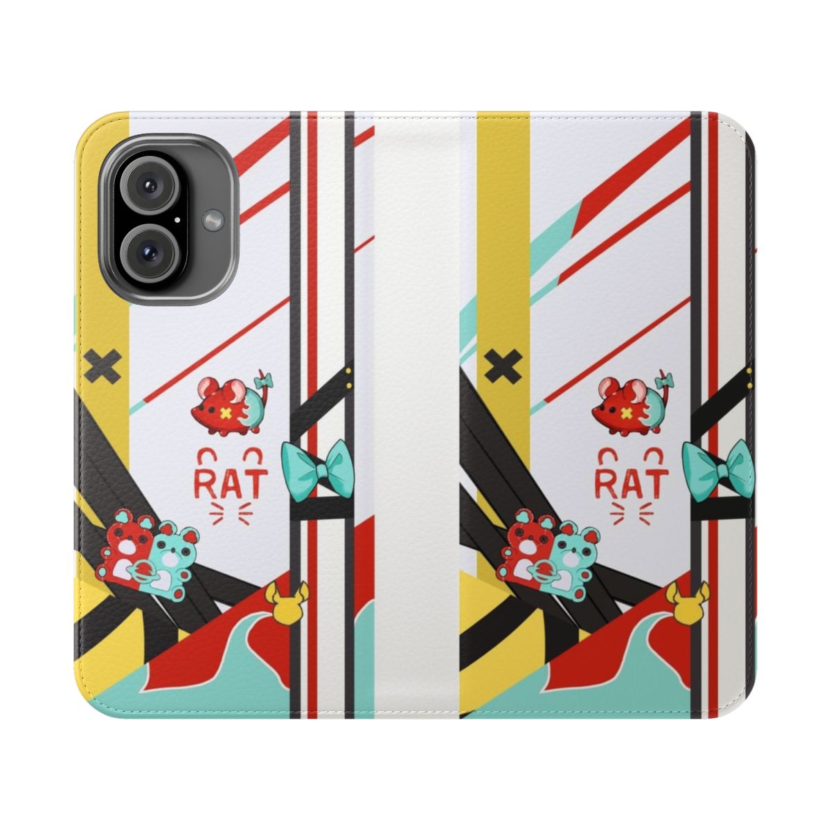 Hololive anime inspired flip cover phone case featuring Hakos Baelz character