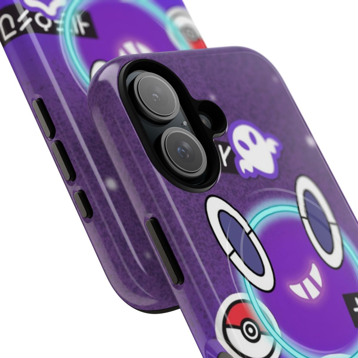 Rotom-inspired ghost type phone case with a magnetic and tough design - Detail