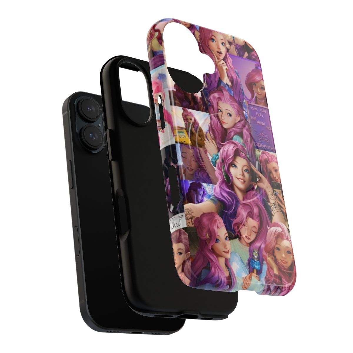 Stylish and durable magnetic phone case featuring the League of Legends character Seraphine - Layers