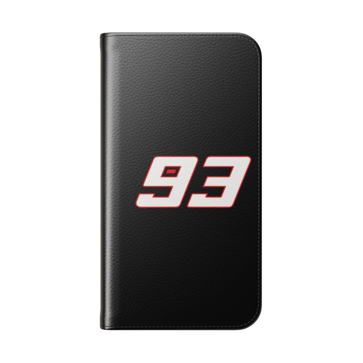 Motorcycle racing flip cover phone case with bold design - Folded Back