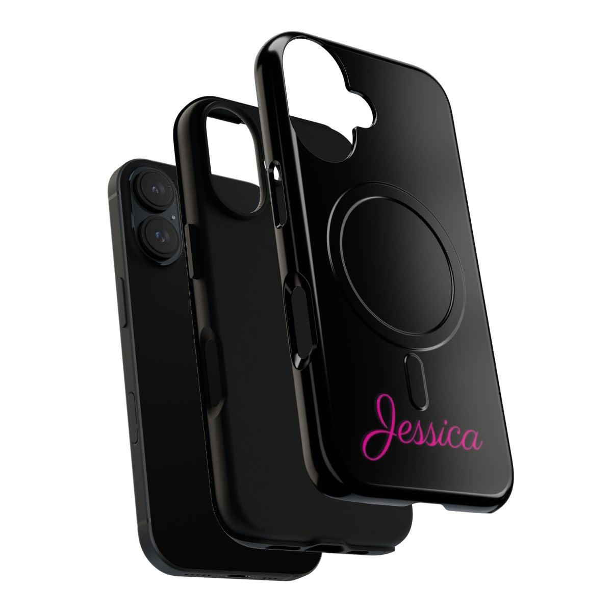 Magnetic phone case with customizable lettering and monogram - Layers