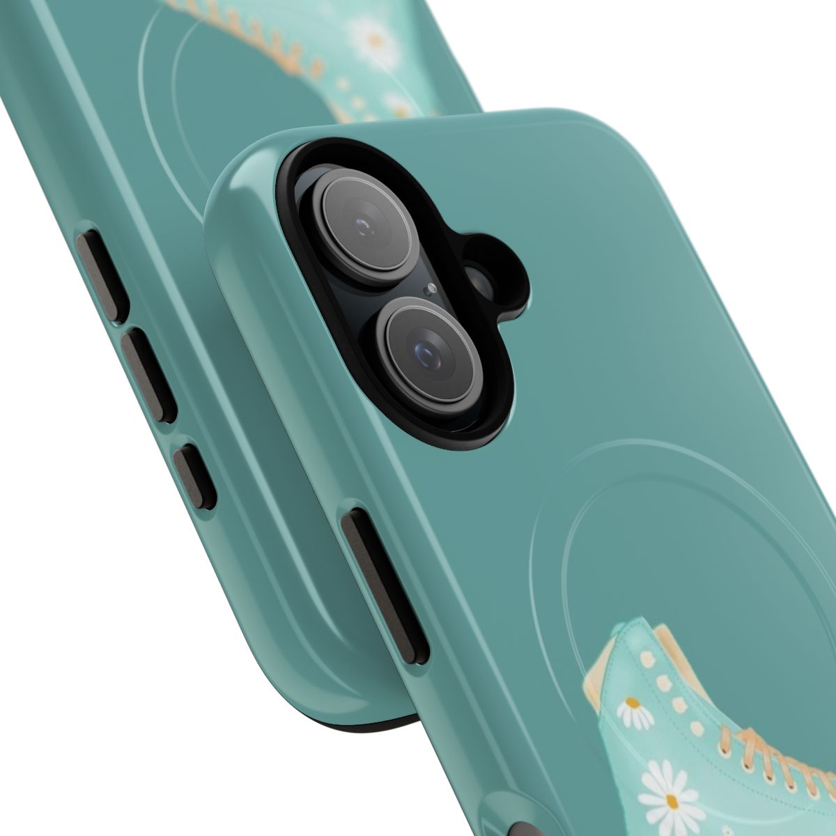 Retro green pastel roller skate phone case - Detail