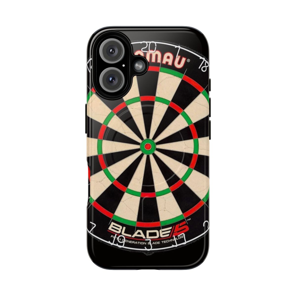 Magnetic Tough Phone Case with Darts and Dartboard Graphic