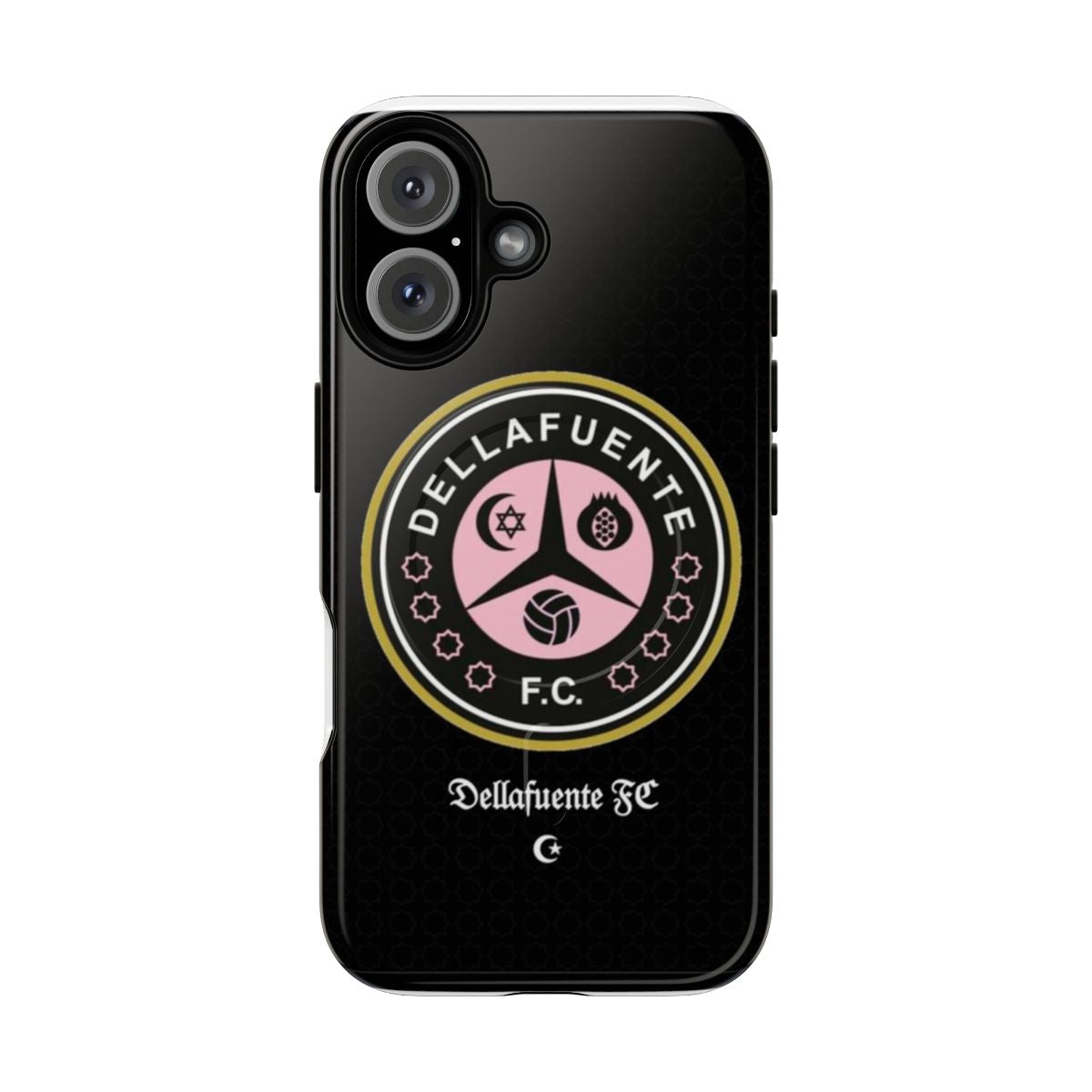 Magnetic and tough phone case featuring a stylish logo design inspired by Dellafuente and C Tangana.