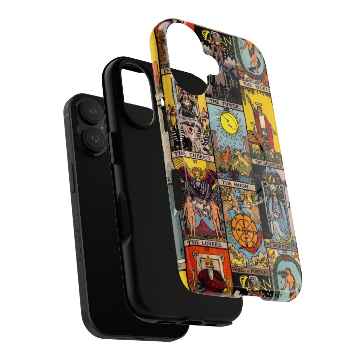 Stylized phone case featuring the Major Arcana of the Tarot deck - Layers