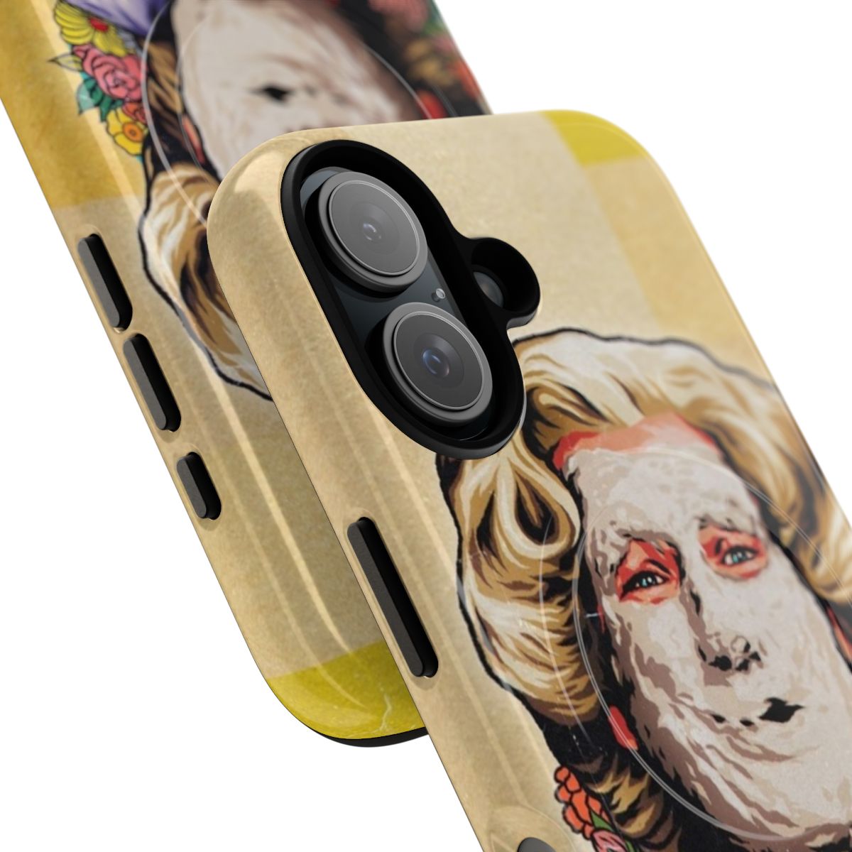 Magnetic tough phone case with 90s pop art inspired by the films of Robin Williams - Detail