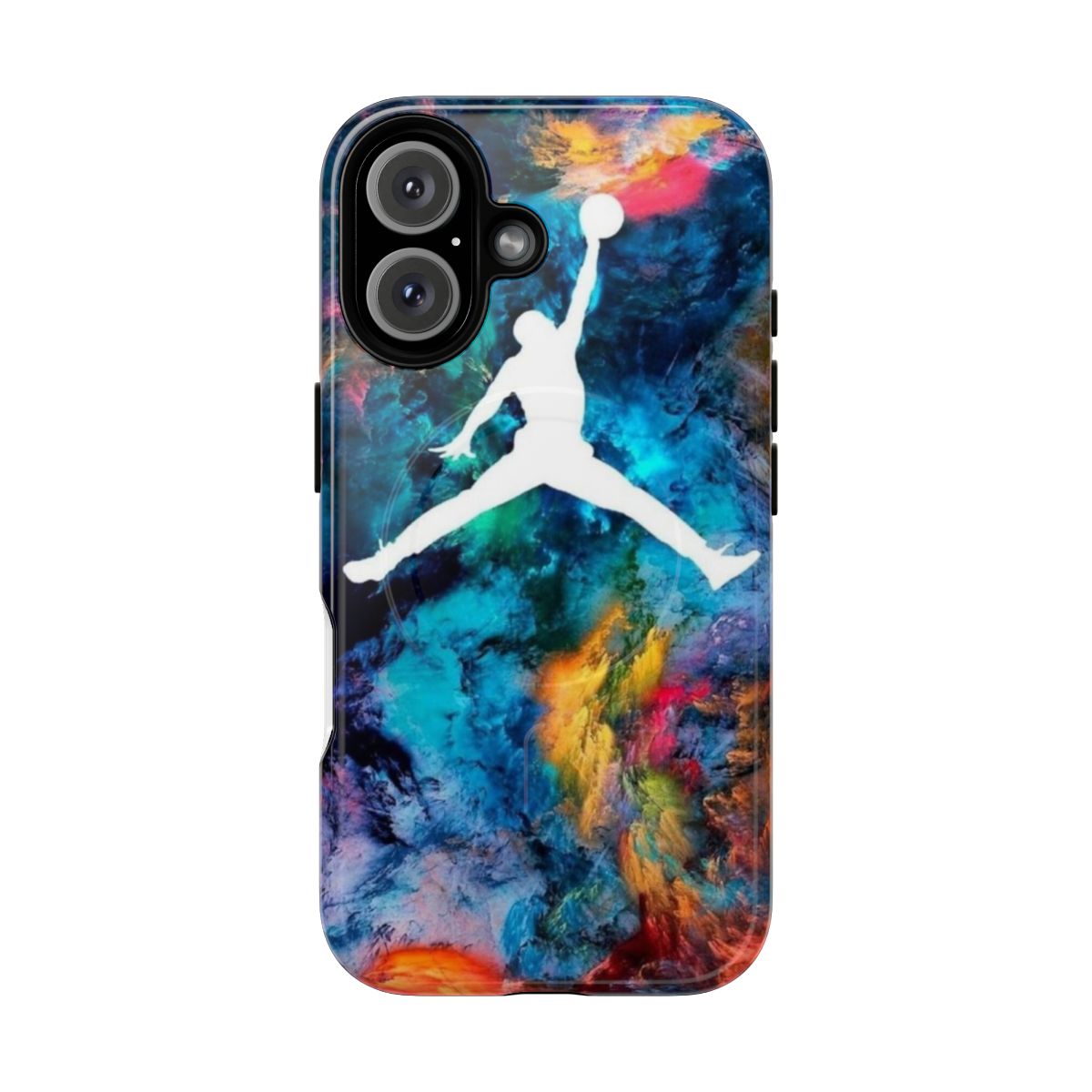 Magnetic tough phone case with Jordan design