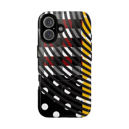 Patterned abstract flow phone case with a contemporary, urban design