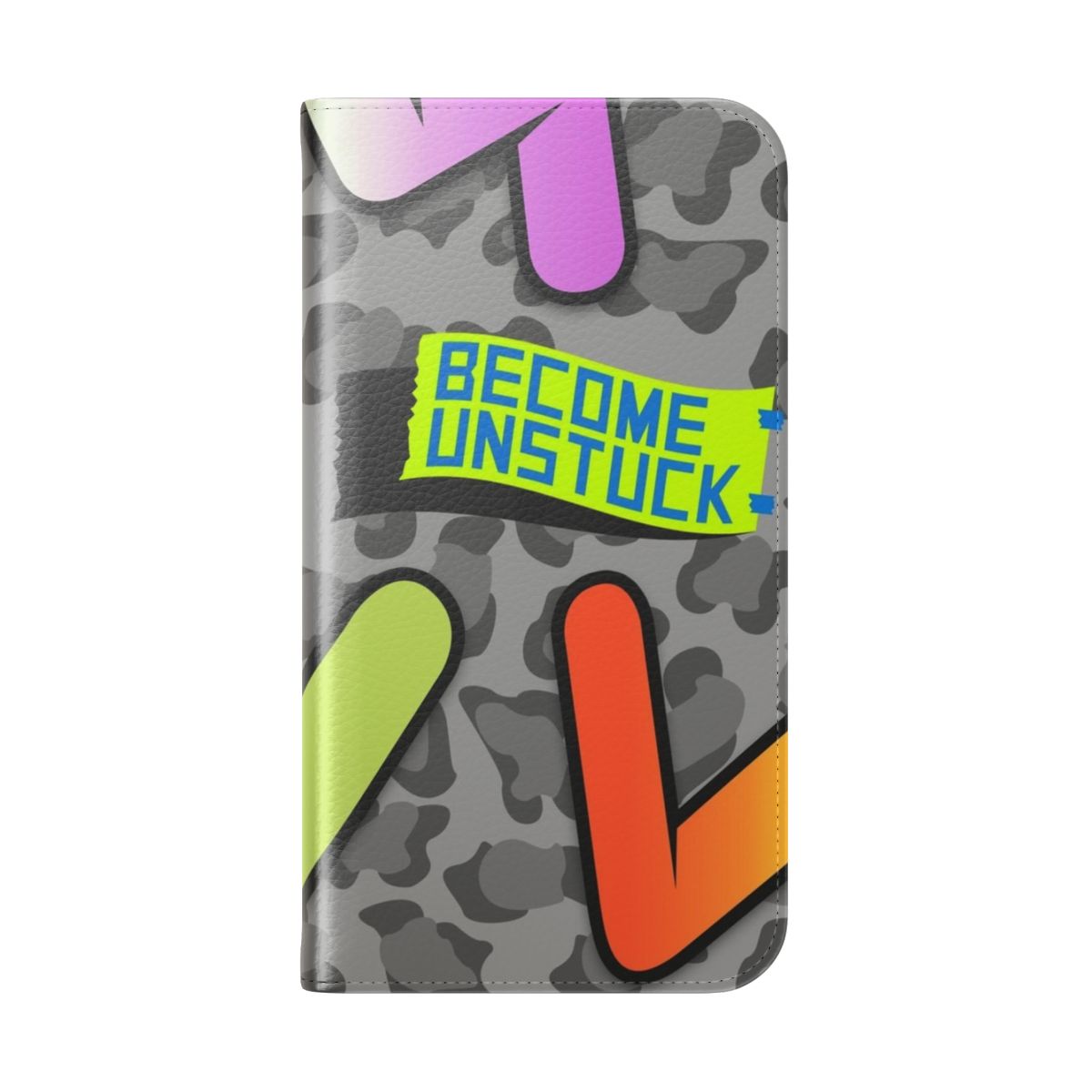 Stylish flip cover phone case with Daniel Ricciardo's racing-inspired design - Folded Back