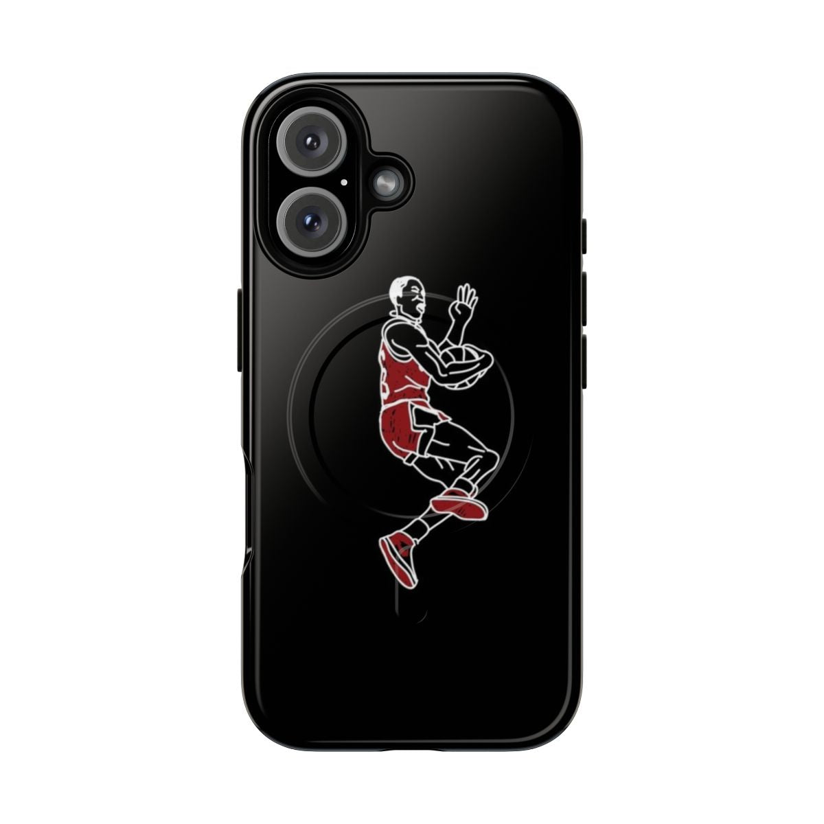 Tough magnetic phone case inspired by Michael Jordan's iconic basketball career and style