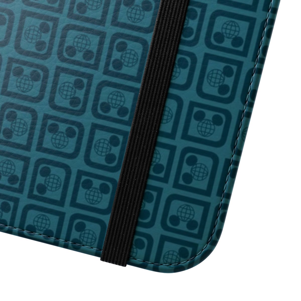 Monorail-themed flip cover phone case inspired by the Disney World transportation system - Close Up