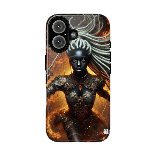 Black Goddess of War Magnetic Tough Phone Case