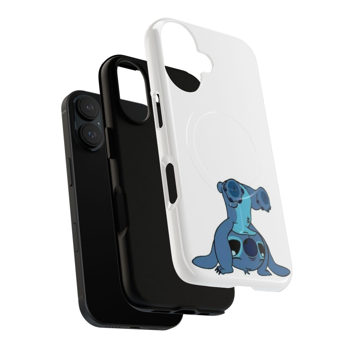 Stitch-themed magnetic tough phone case for iPhone - Layers