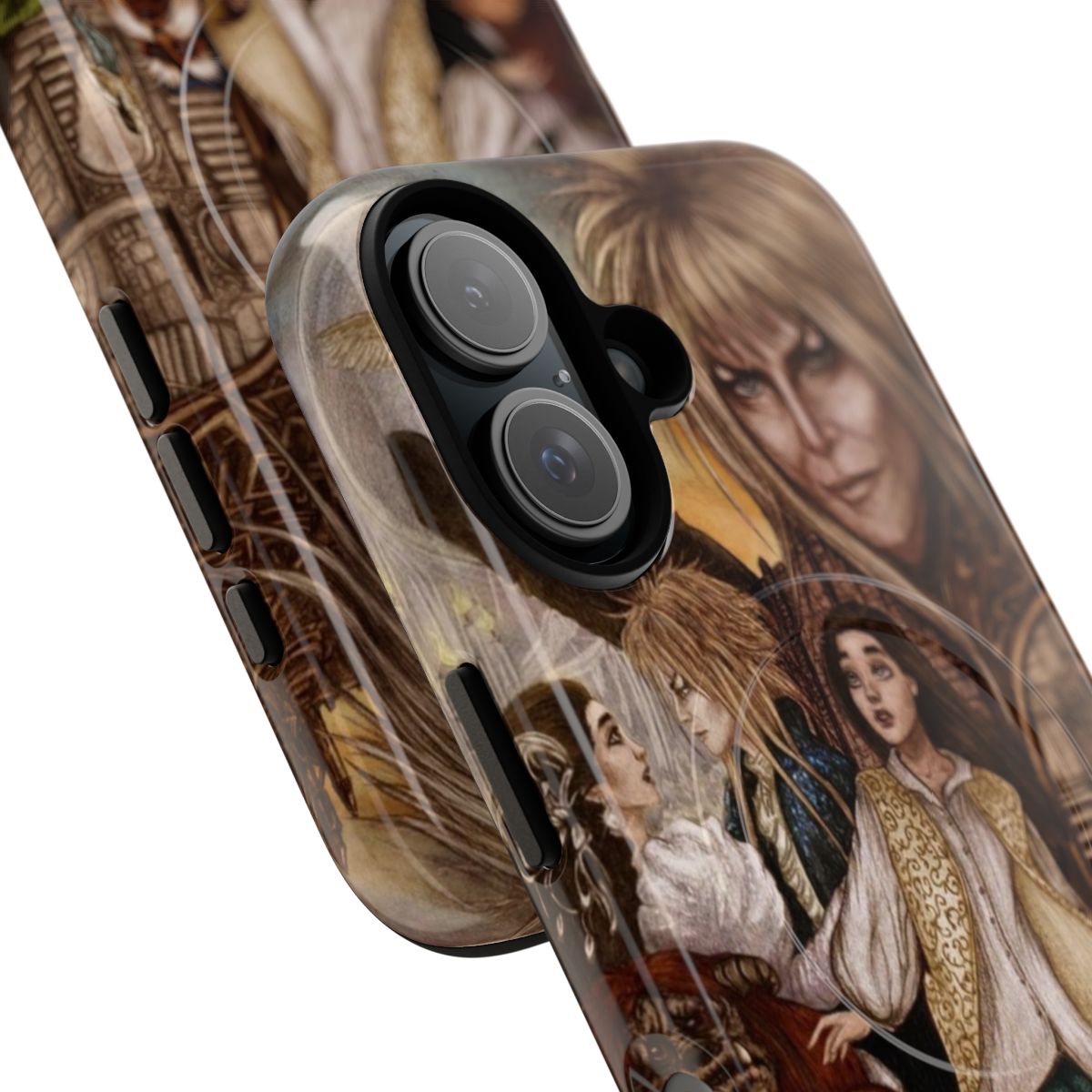 Labyrinth-inspired fantasy phone case with characters and symbols from the beloved film - Detail