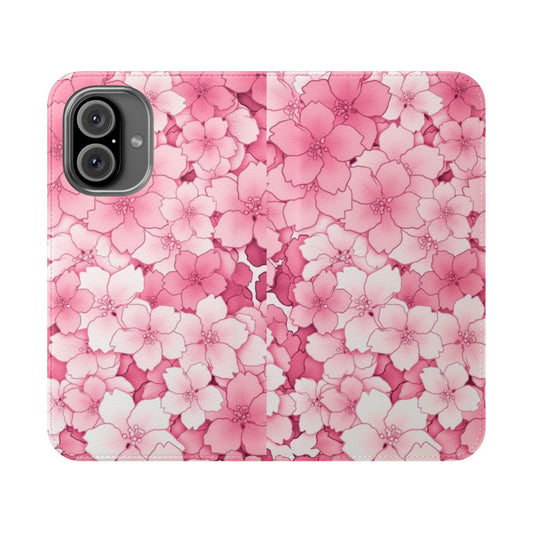 Pink and pale pastel sakura cherry blossom floral phone case cover