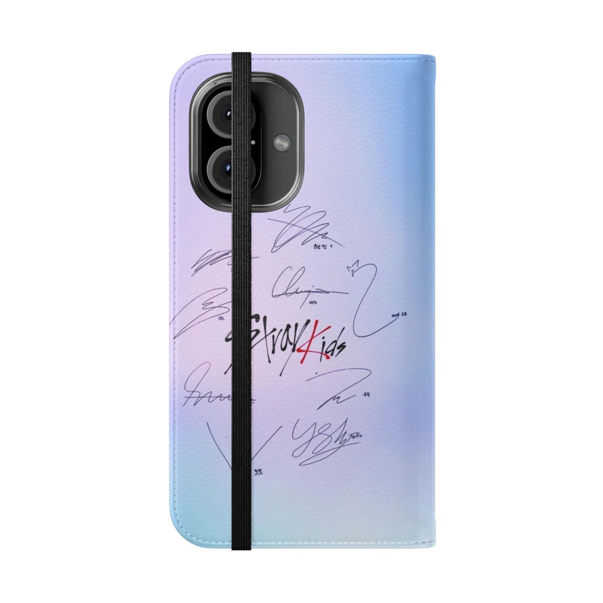 Stray Kids inspired signature flip cover phone case - Folded Front