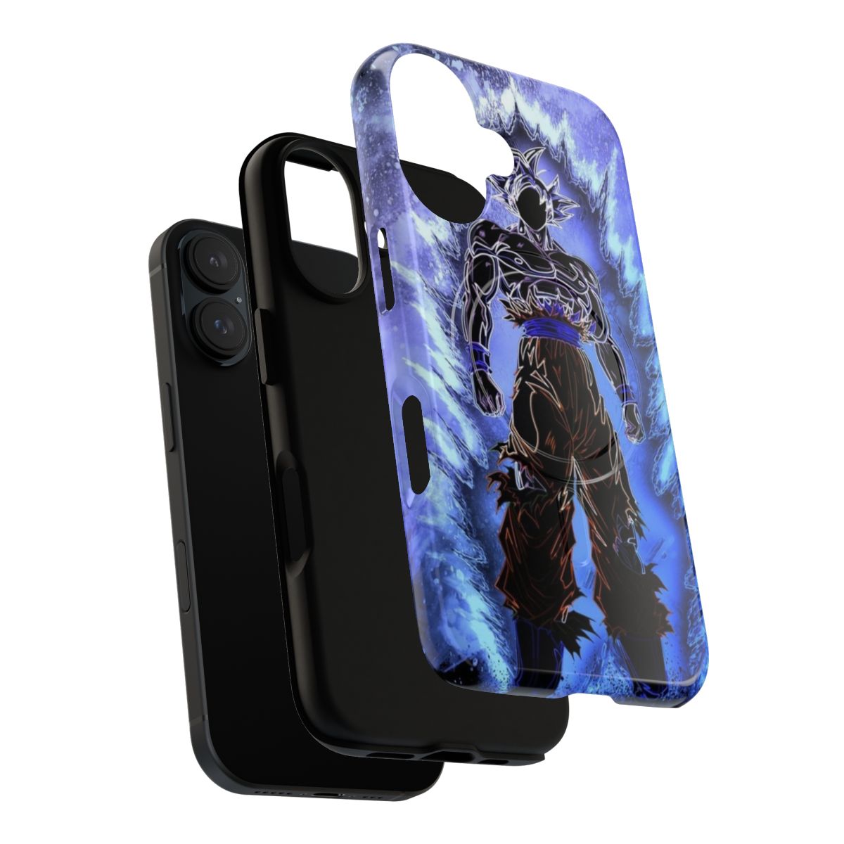 Goku in Ultra Instinct Pose on a Stylish Magnetic Phone Case - Layers