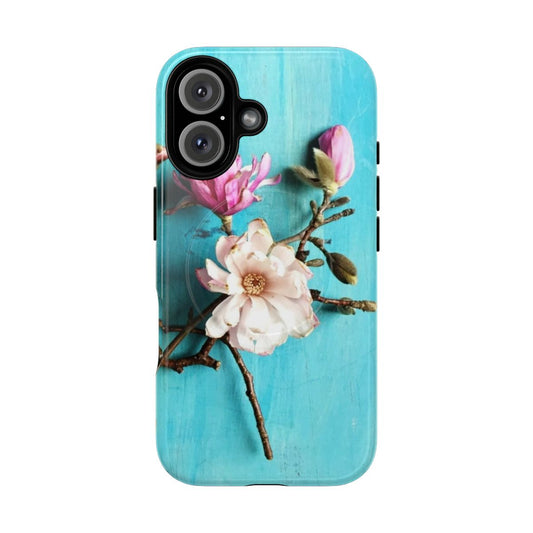 Colorful spring flowers on a magnetic tough phone case