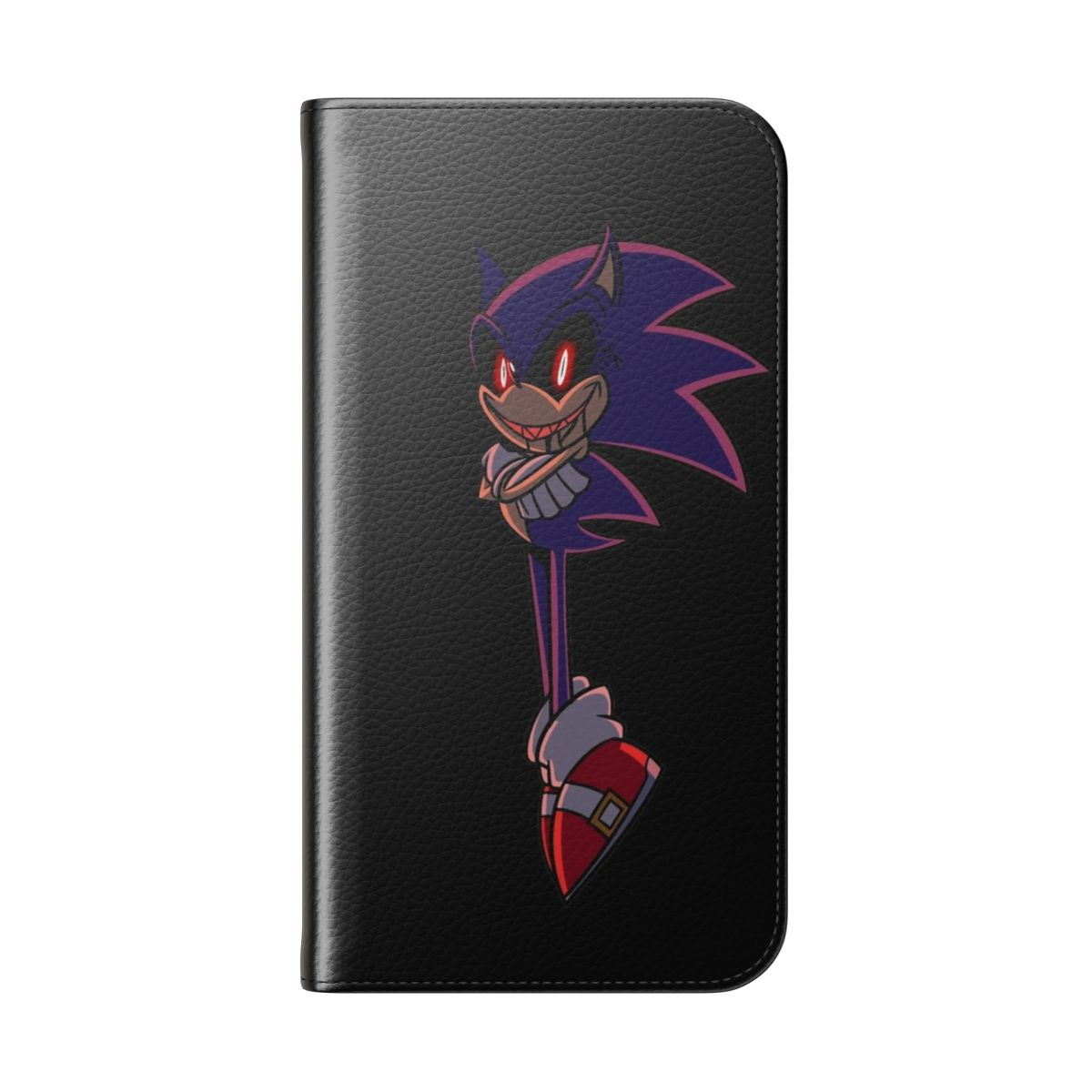 Sonic.EXE horror-themed flip cover phone case - Folded Back