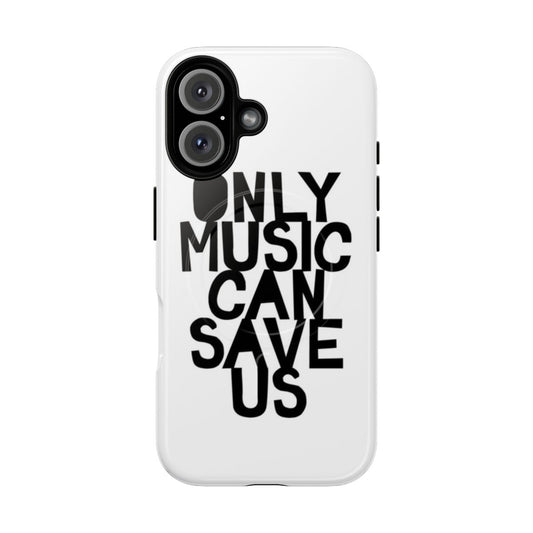 Stylish phone case featuring hand-drawn music-inspired typography