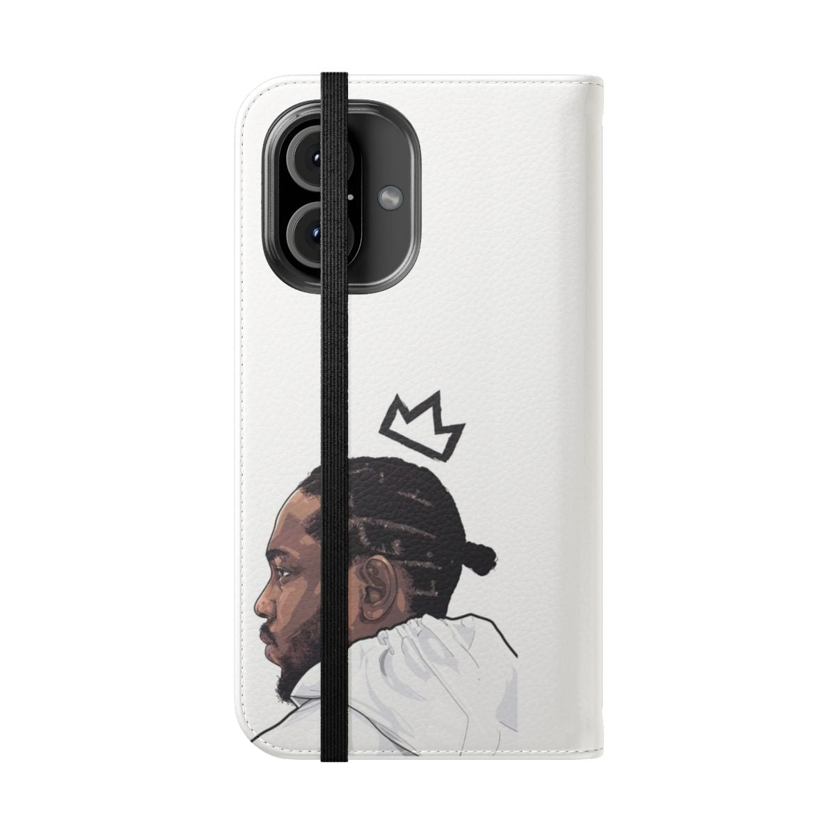 Kendrick Lamar inspired flip cover phone case - Folded Front