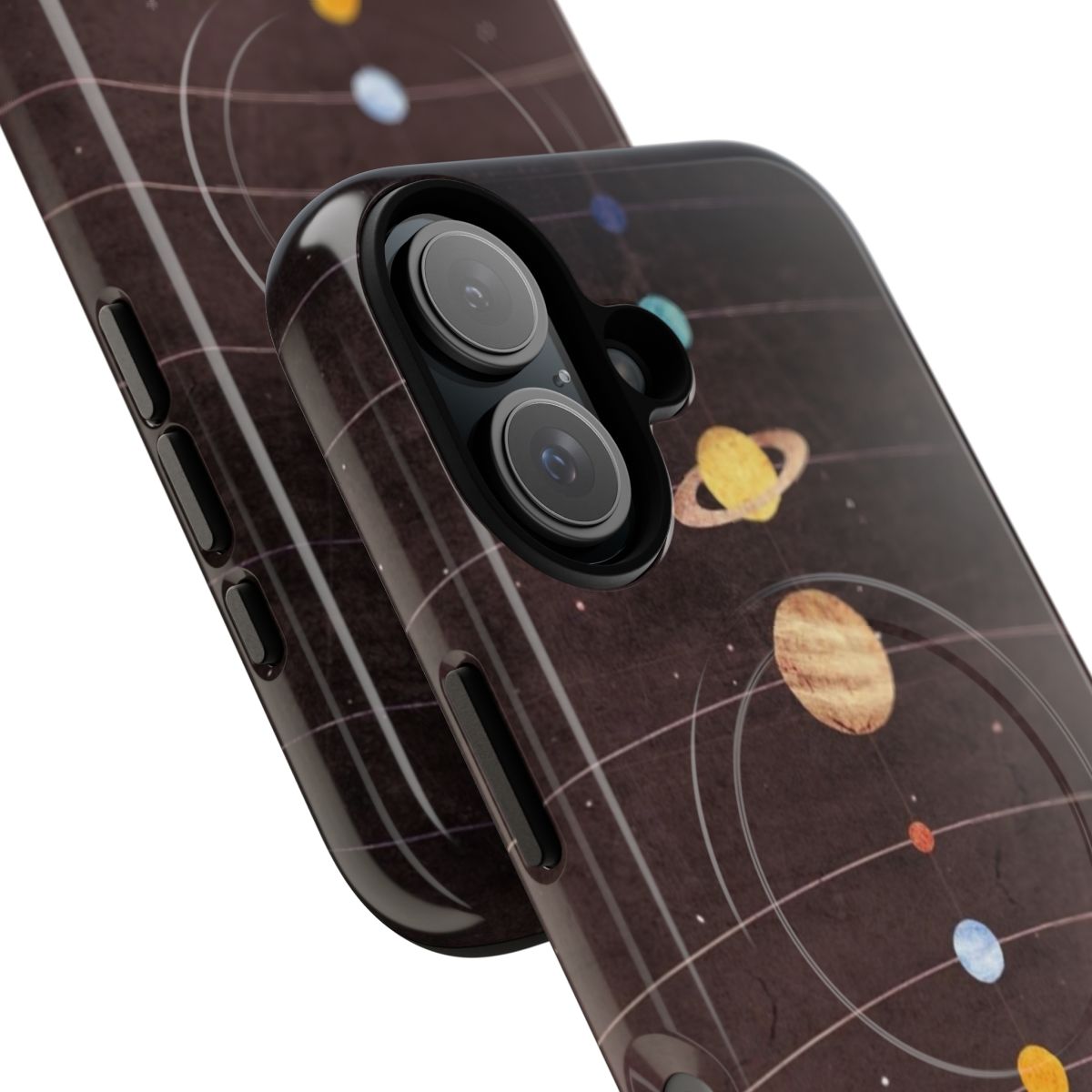 Phone case featuring planets and solar system design - Detail