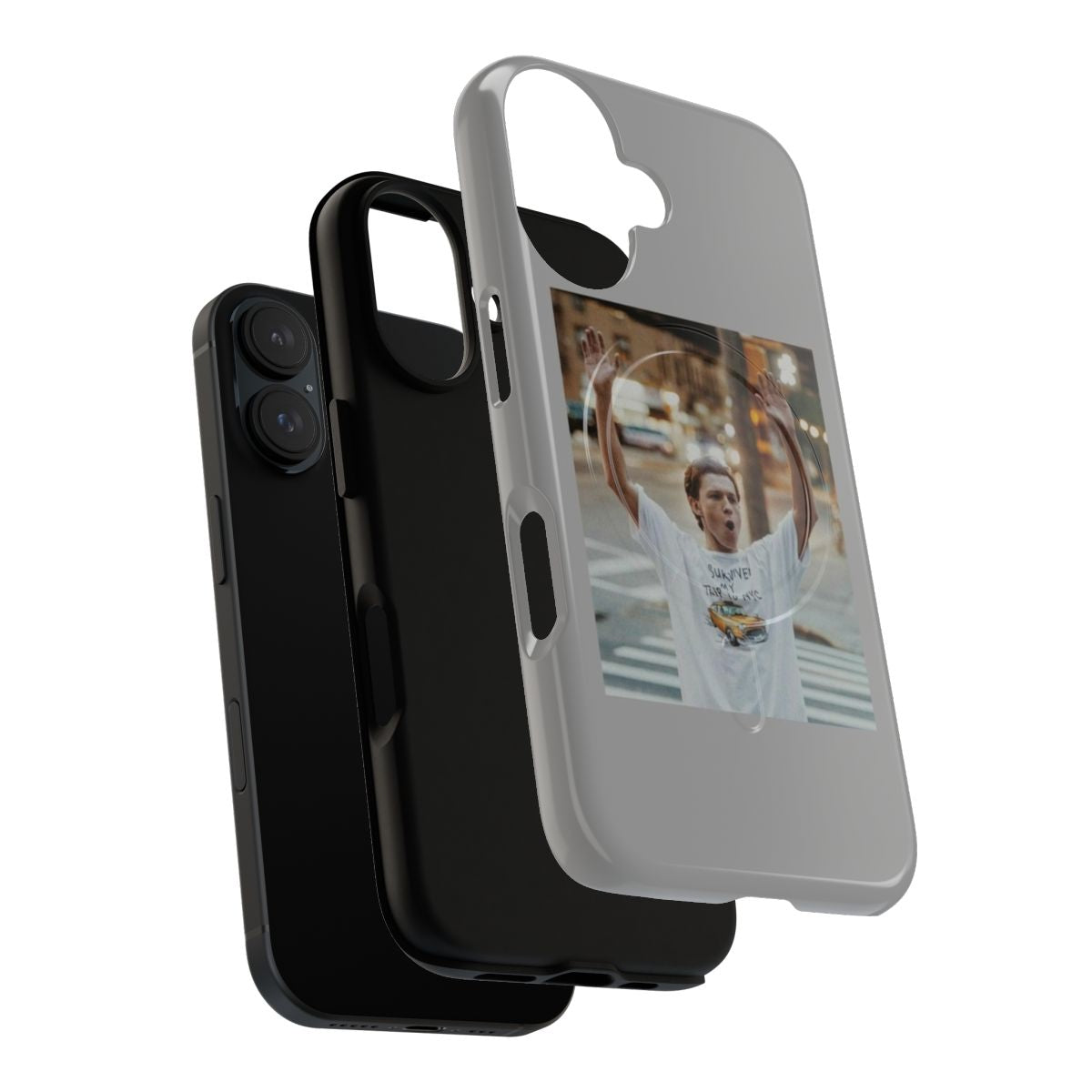 Stylish and protective magnetic phone case featuring Tom Holland as Spider-Man - Layers