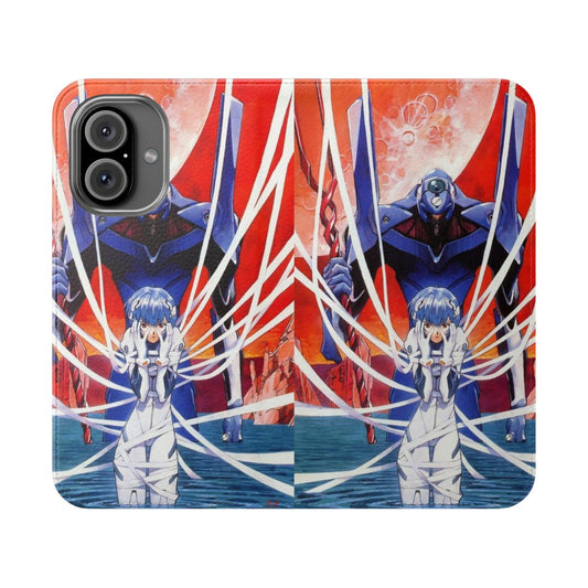 Rei Ayanami inspired flip cover phone case for Evangelion fans