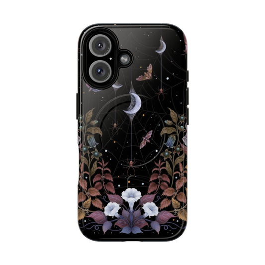 Bewitching magnetic tough phone case with gothic, spooky, and witchy designs