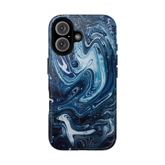 Magnetic abstract marble pattern phone case