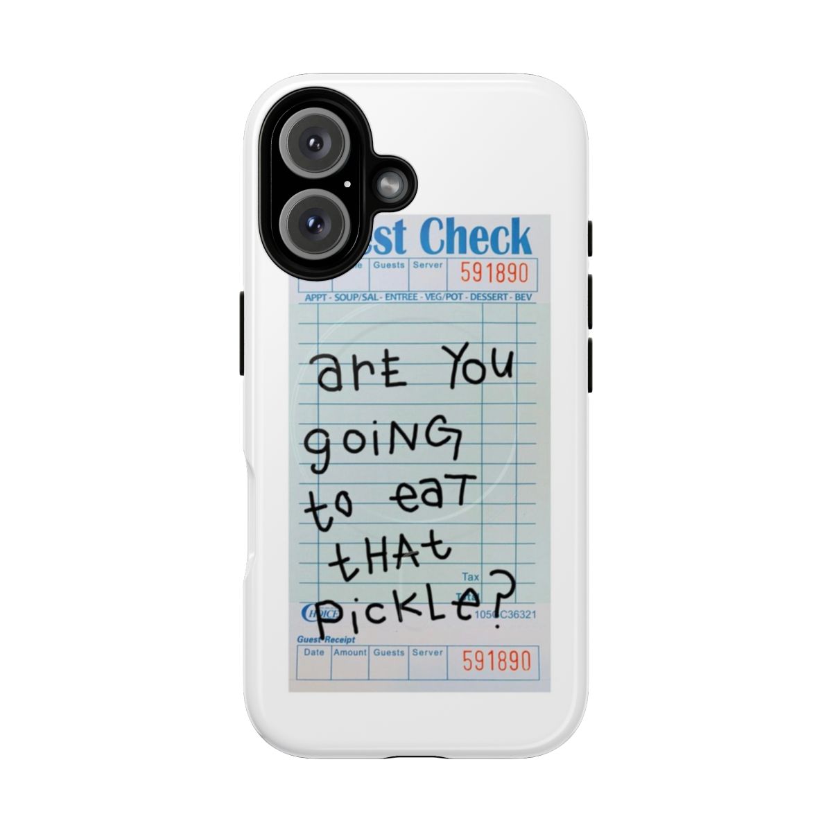 Magnetic phone case with a pickle design, a trendy and aesthetic accessory for pickle lovers.