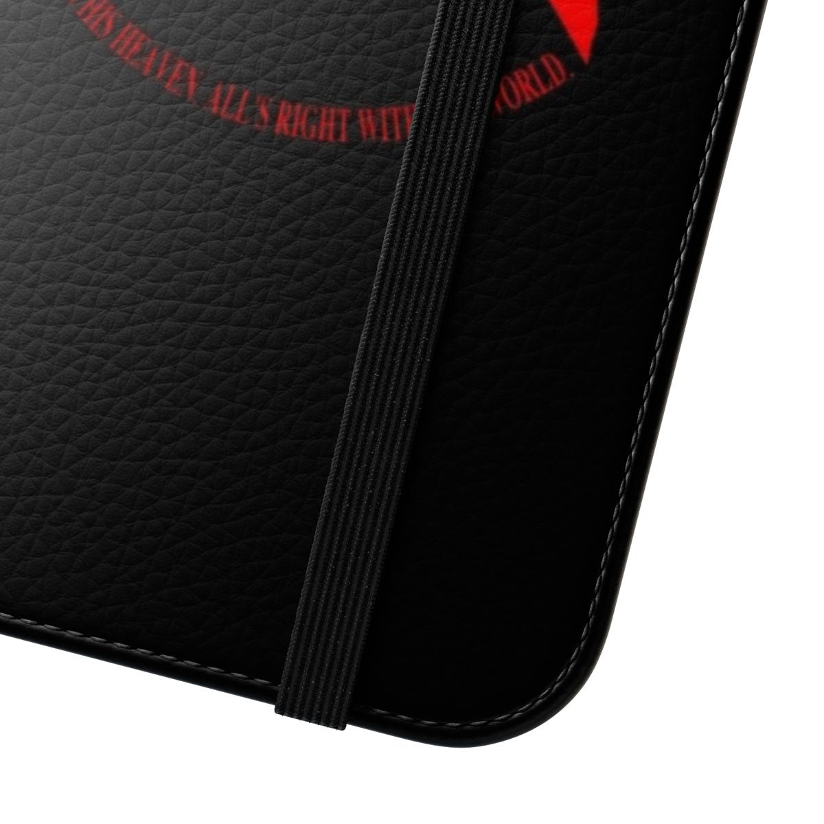 Nerv logo flip cover phone case with Evangelion characters - Close Up